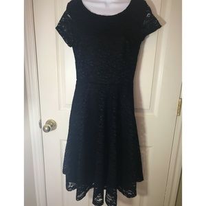 Lace black dress, formal, prom A line